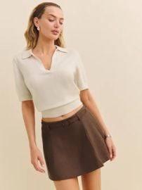 Louise Cashmere Polo Sweater at Reformation